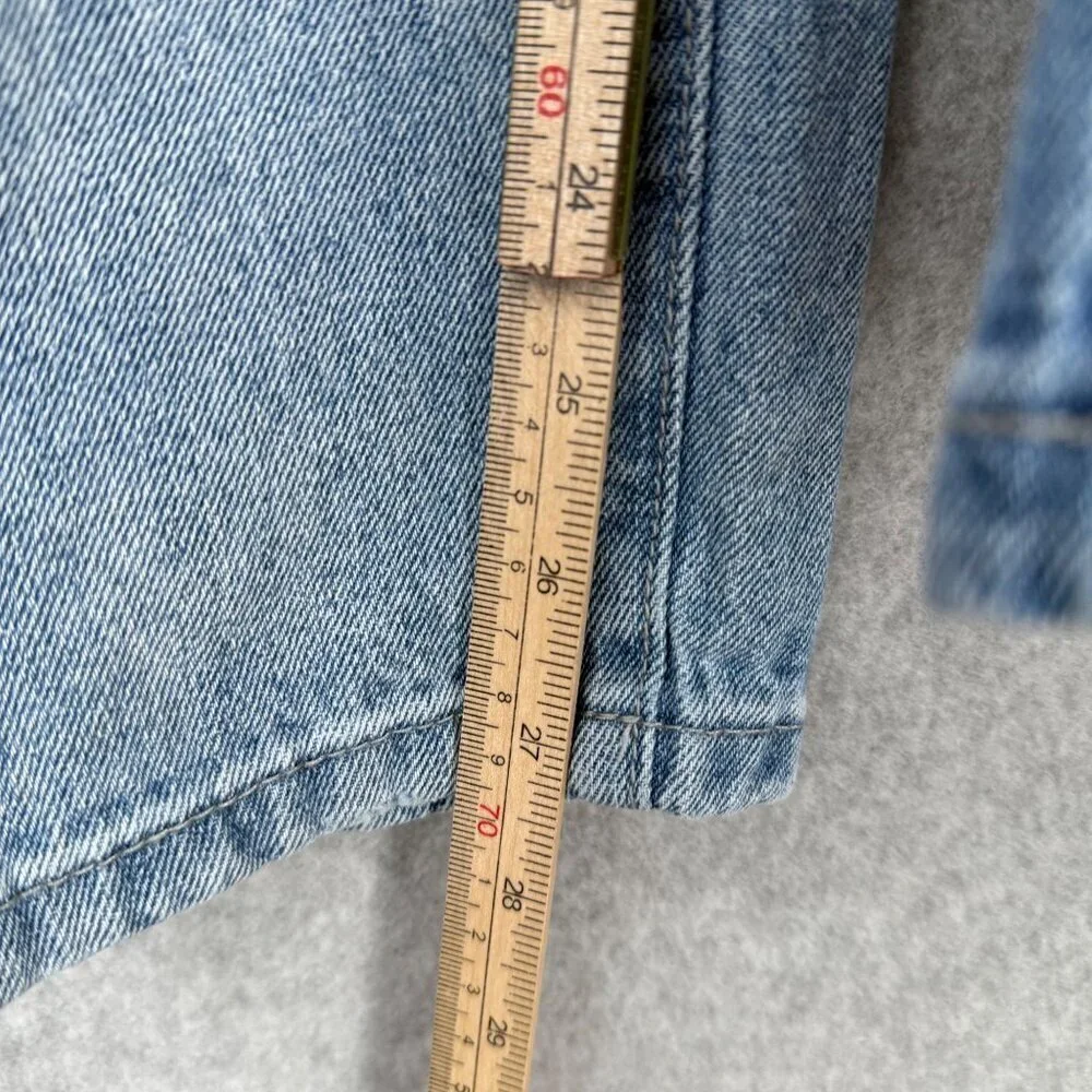 Vervet Womens Audrey Super High Rise Self Tie Utility Jean Size 30 Light Wash